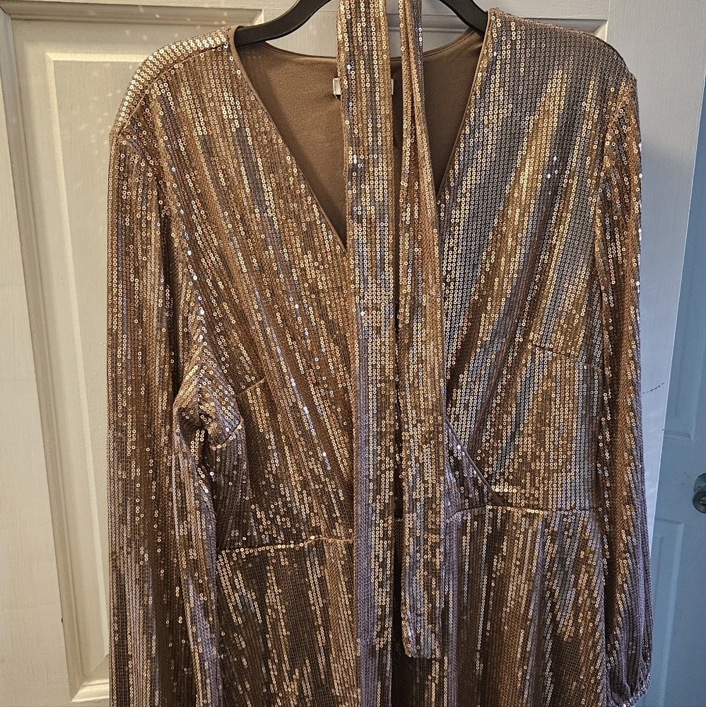 Gold Sequin Dress